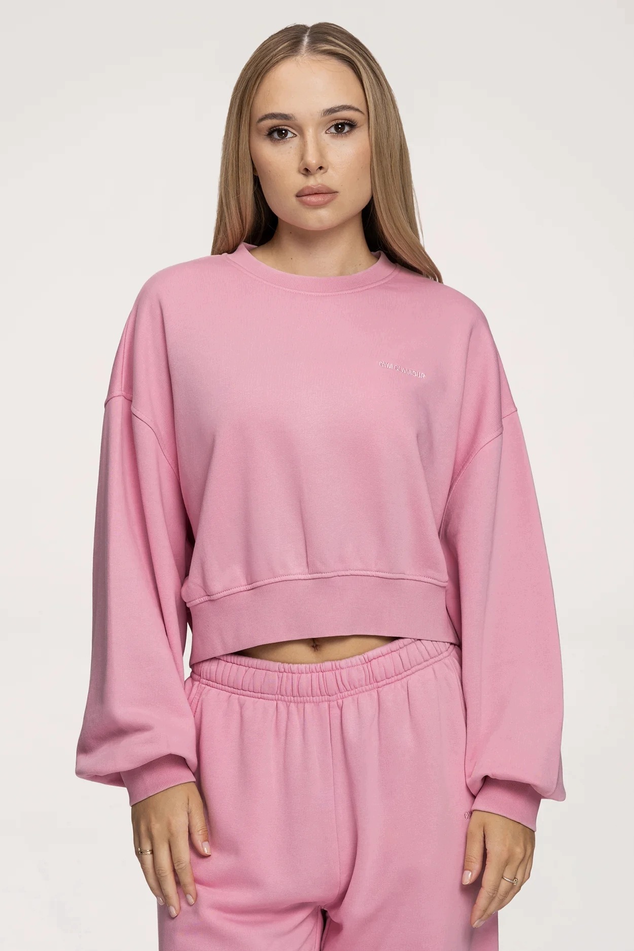 Gym Glamour Mikina Easy light pink vel. L