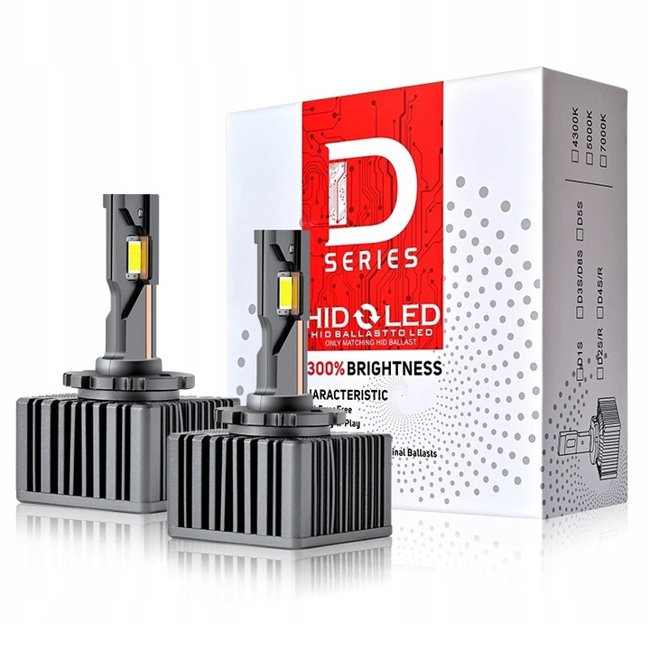 Żarówka Samochodowa Led D1S Xenon Żarówki Samochodowe Canbus 6000K 80W 2SZT
