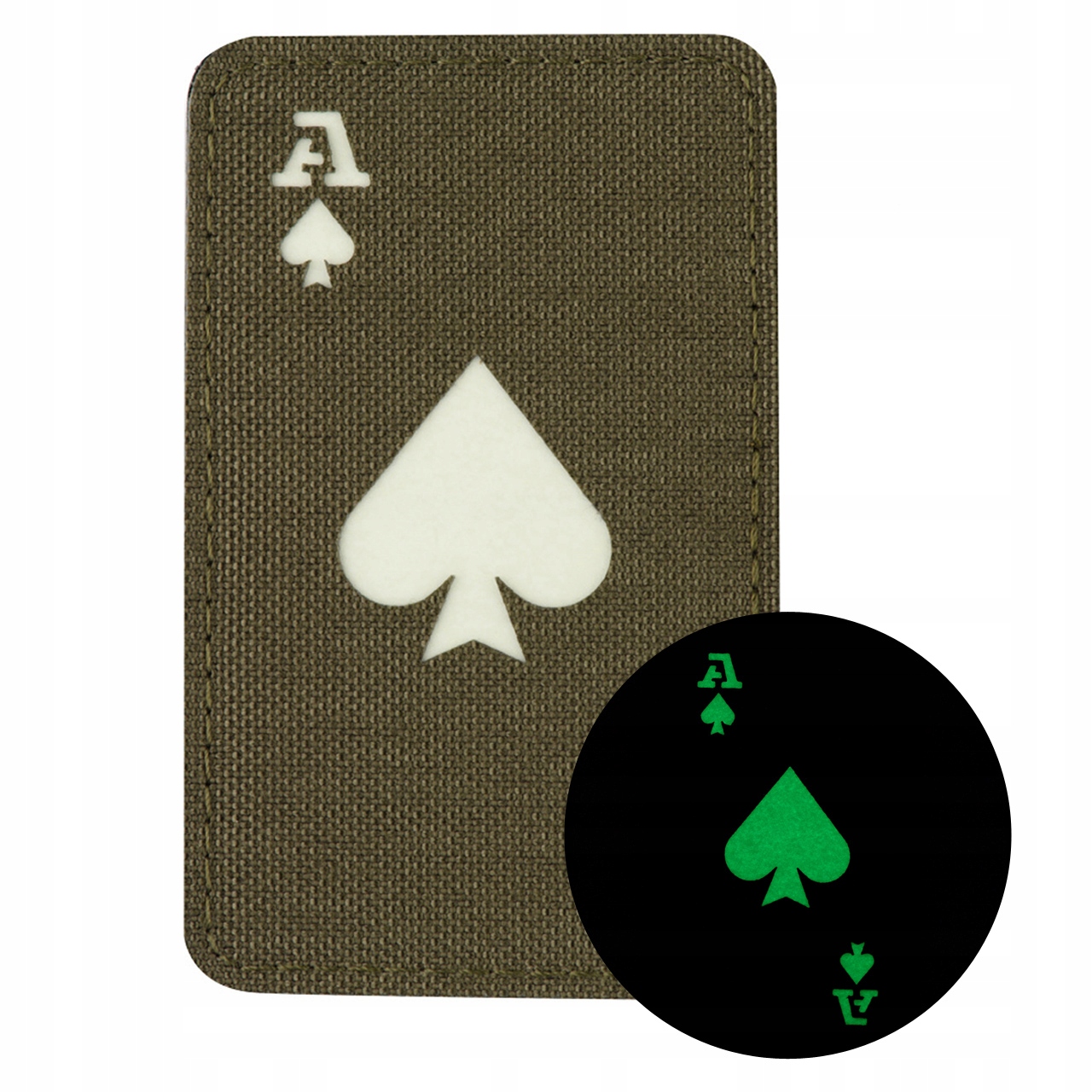 Naszywka emblemat Ace of Spades as pik M-Tac fluo olive