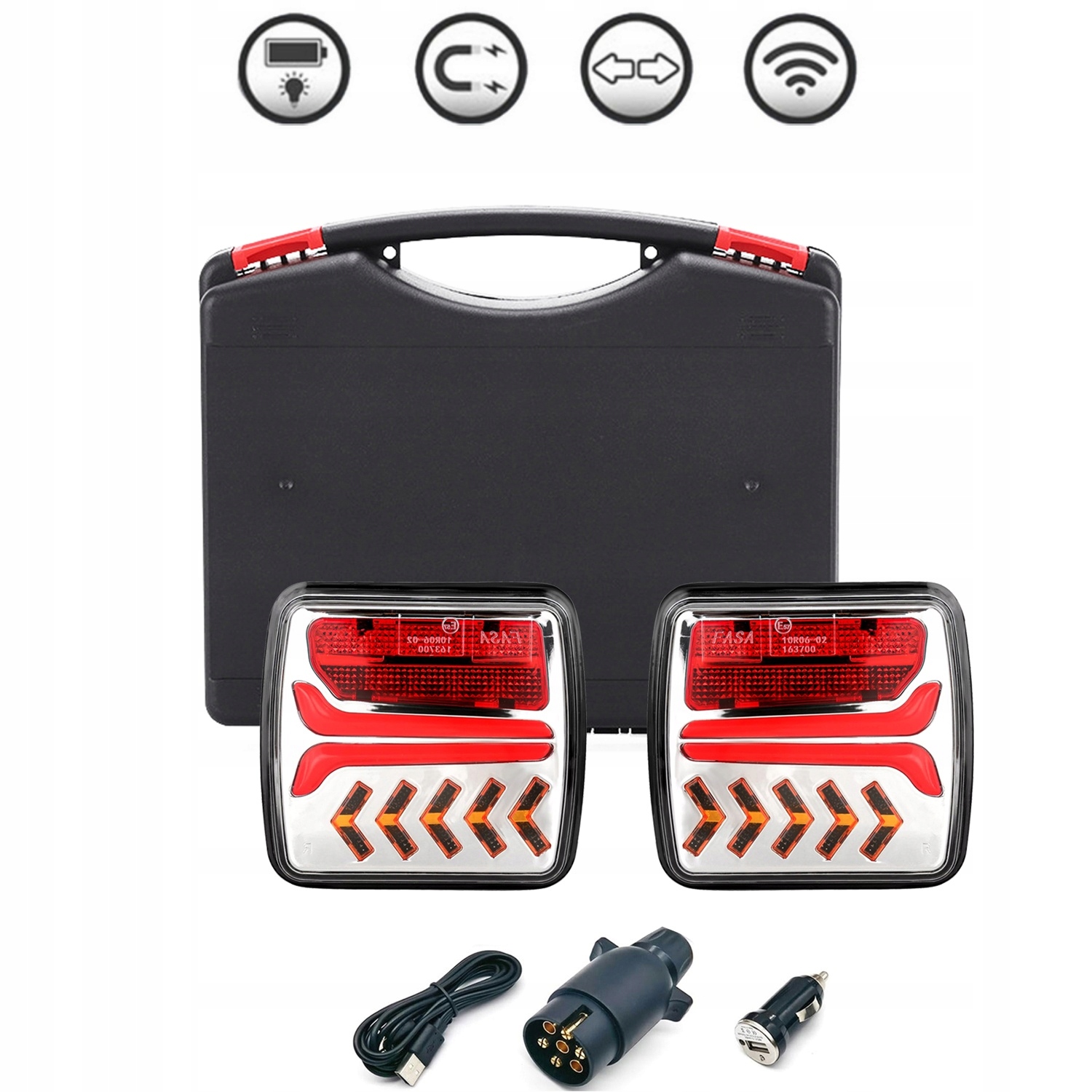 Blikající Led směrová světla Zadní světla přívěsu Magnetické IP65