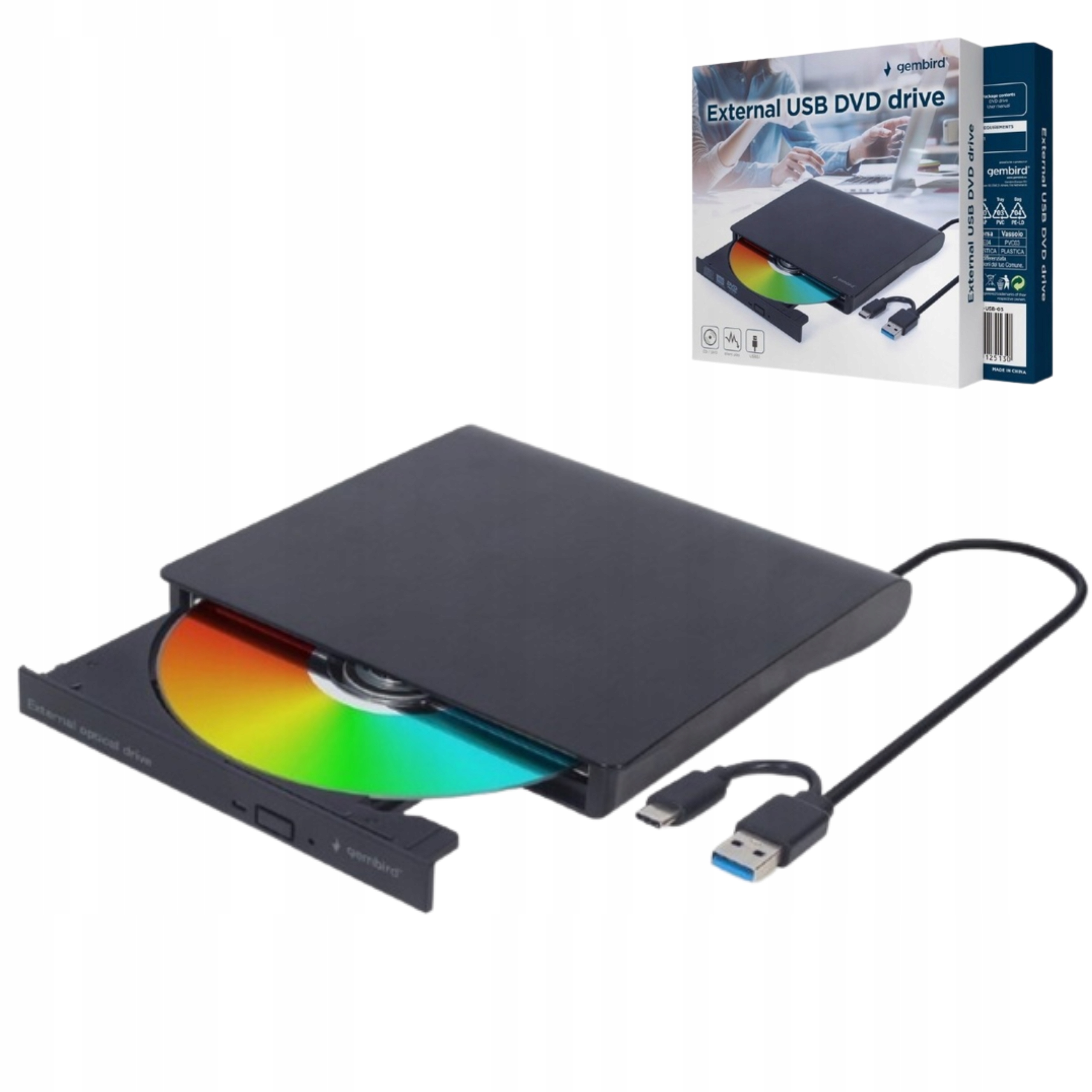 Napęd Nagrywarka zewnętrzny DVD na Usb 3.1 Slim
