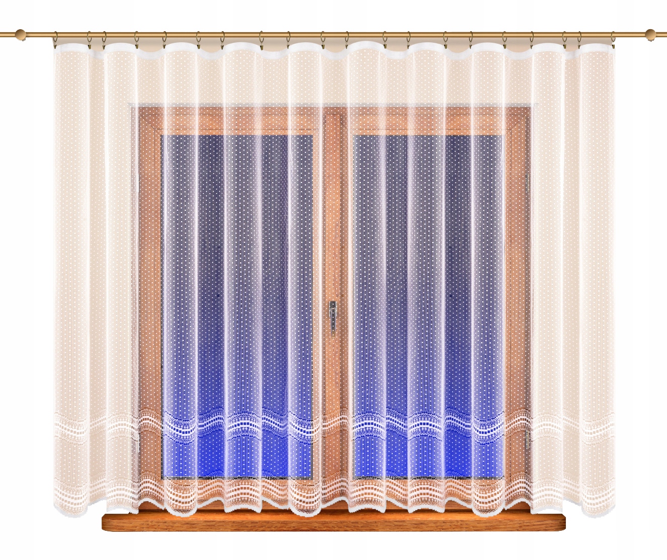 Mg Záclona M53/1 Bílá 430X100 hotová s páskou K