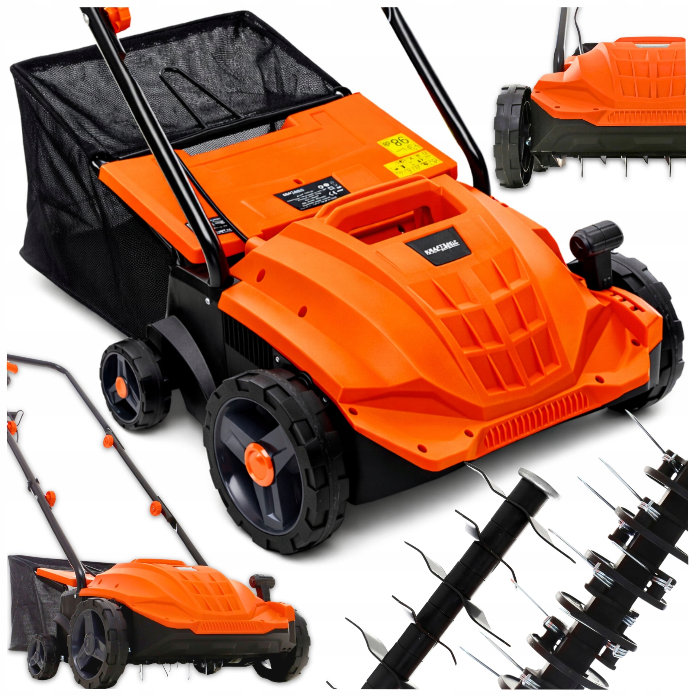 Prevzdušňovač Elektrický Kultivátor Trávnika Silný 3V1 2400W