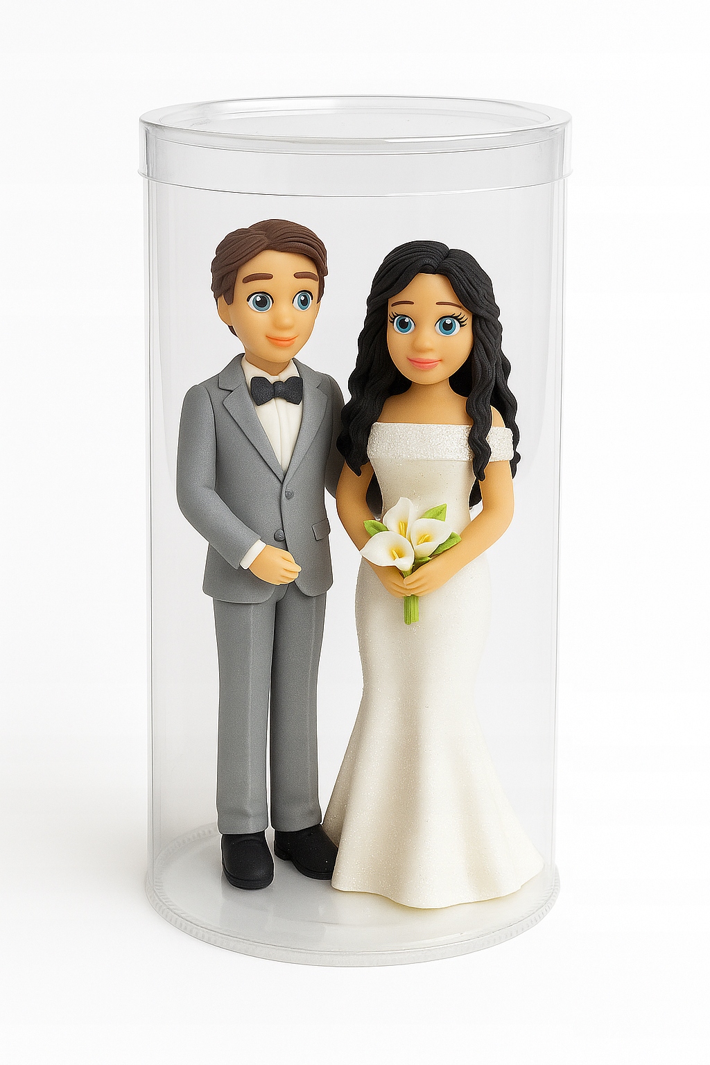 Levně Cukrová dekorace , sada "Nevěsta a ženich" 4 ks