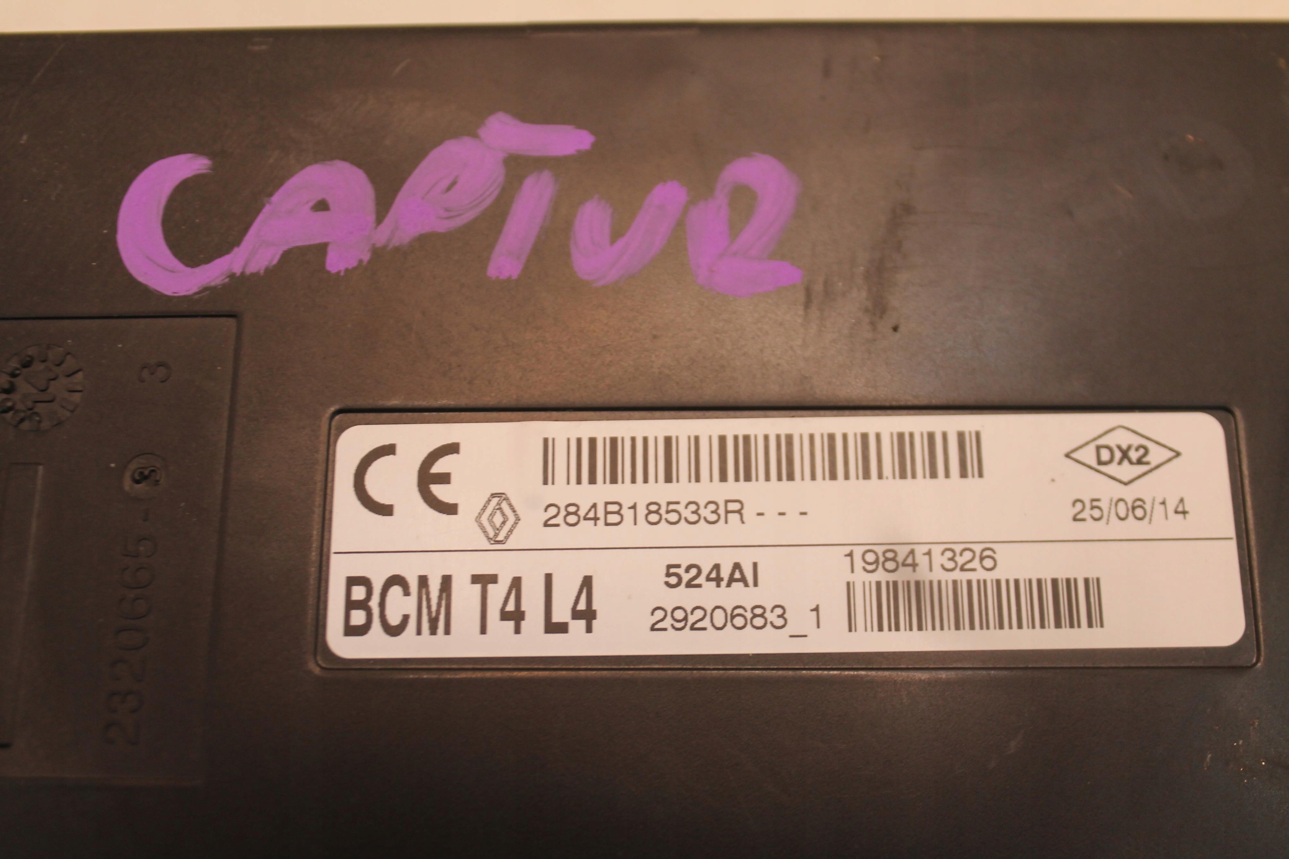module control unit BCM 284B18533R RENAULT CAPTUR 1.5 DCI 13-19