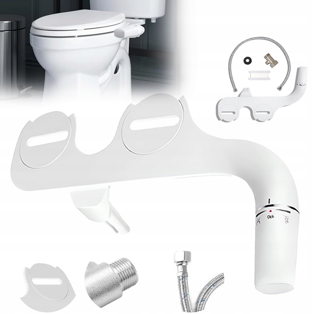 Bidet Na Toaletu S Dvojitou Neelektrickou Tryskou, Bidetová Vložka Pro Domácnost