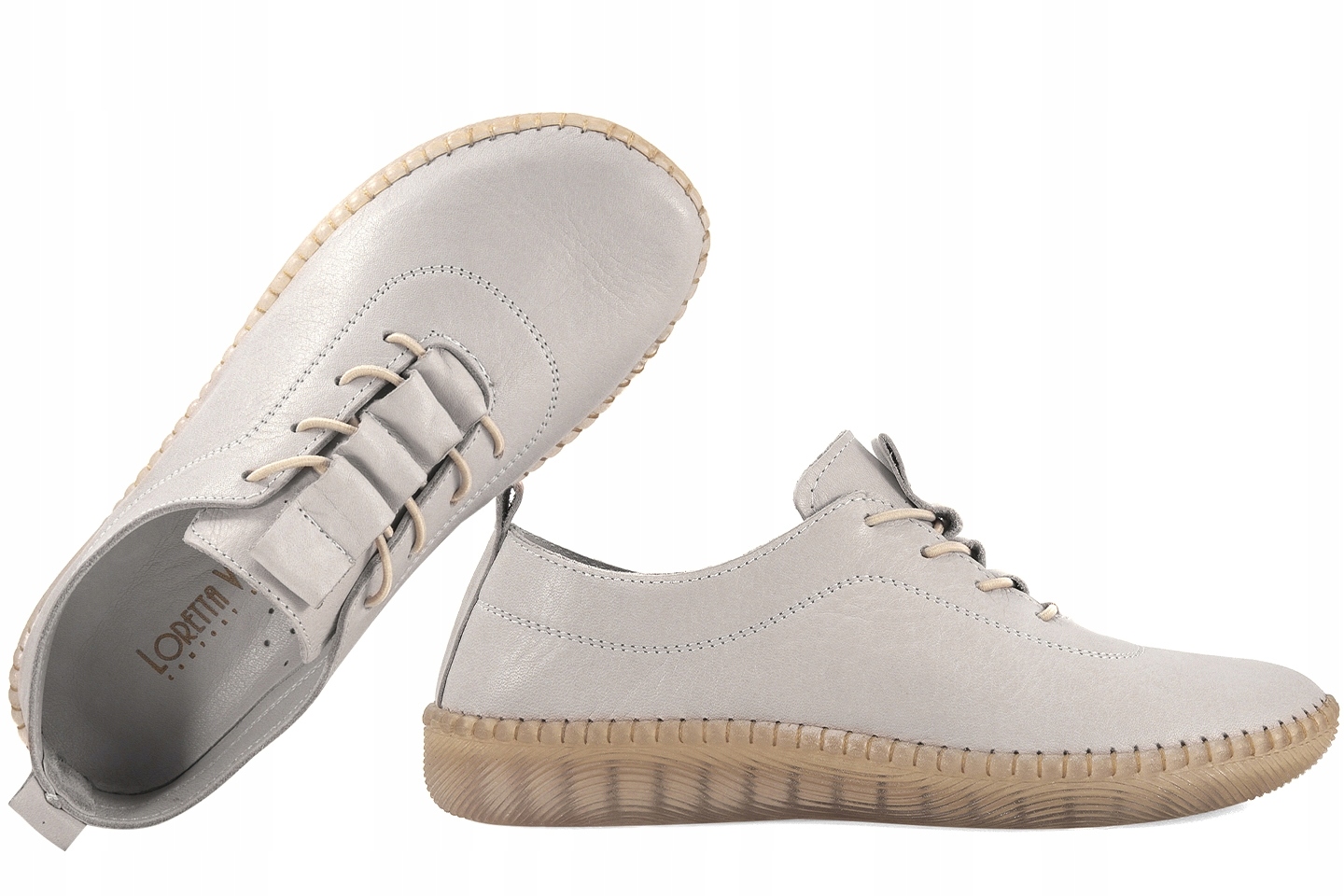 Loretta Vitale HY/779 Dámské Polobotky Kožené popelavé 40 Šedá