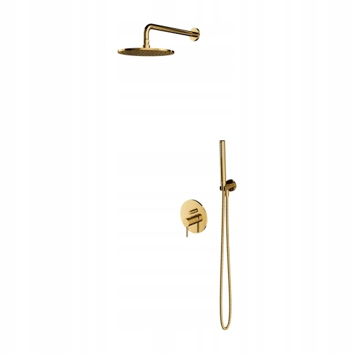 Podomietkový sprchový systém, zlatý lesk