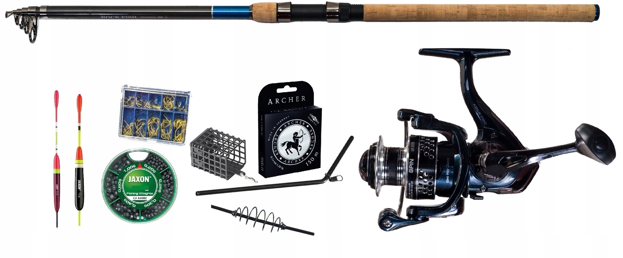 Wędka Teleskopowa 3,6m Kołowrotek Spławik Grunt