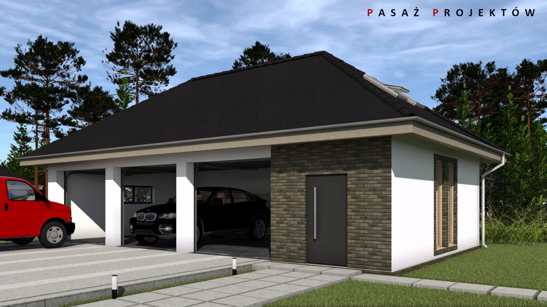 PROJEKT GARAŻU TRZYSTANOWISKOWEGO G311