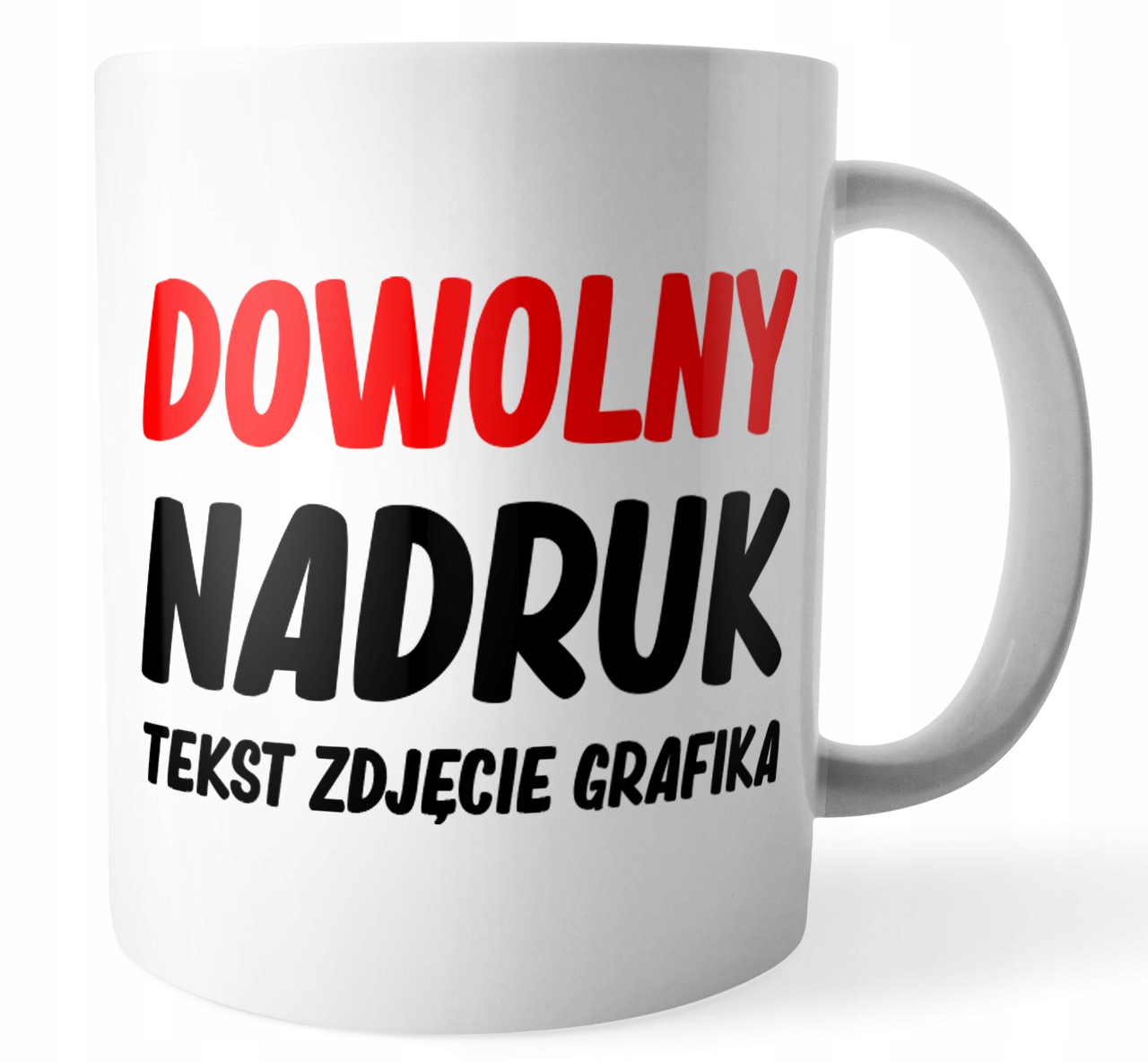 KUBEK Z WŁASNYM NADRUKIEM TWOIM ZDJĘCIEM, GRAFIKĄ TEKST, LOGO - NA PREZENT