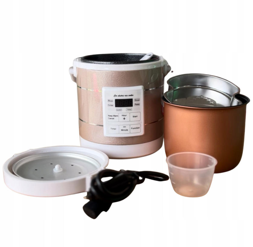 Multicooker Samochodowy 1,6L Ryżowar 12V 24V Tir Bus LCD Timer Garnek Ele