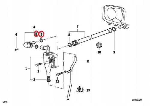 USZCZELKA SEPARATORA ODMY OLEJU BMW E32 E34 E39 Numer katalogowy części 07119906360