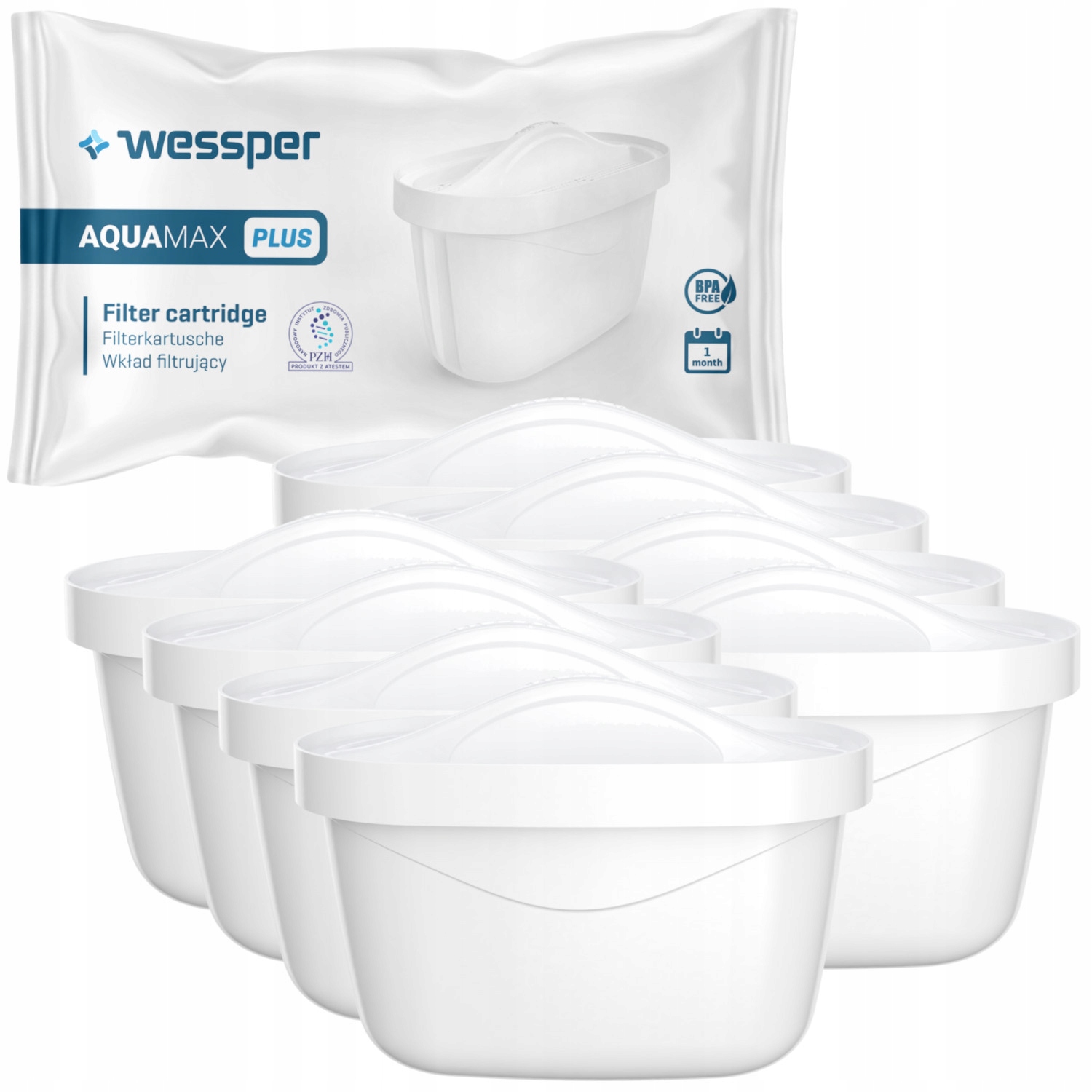 

8x Filtr Wody Wessper Do Dzbanka Aquaphor Philips