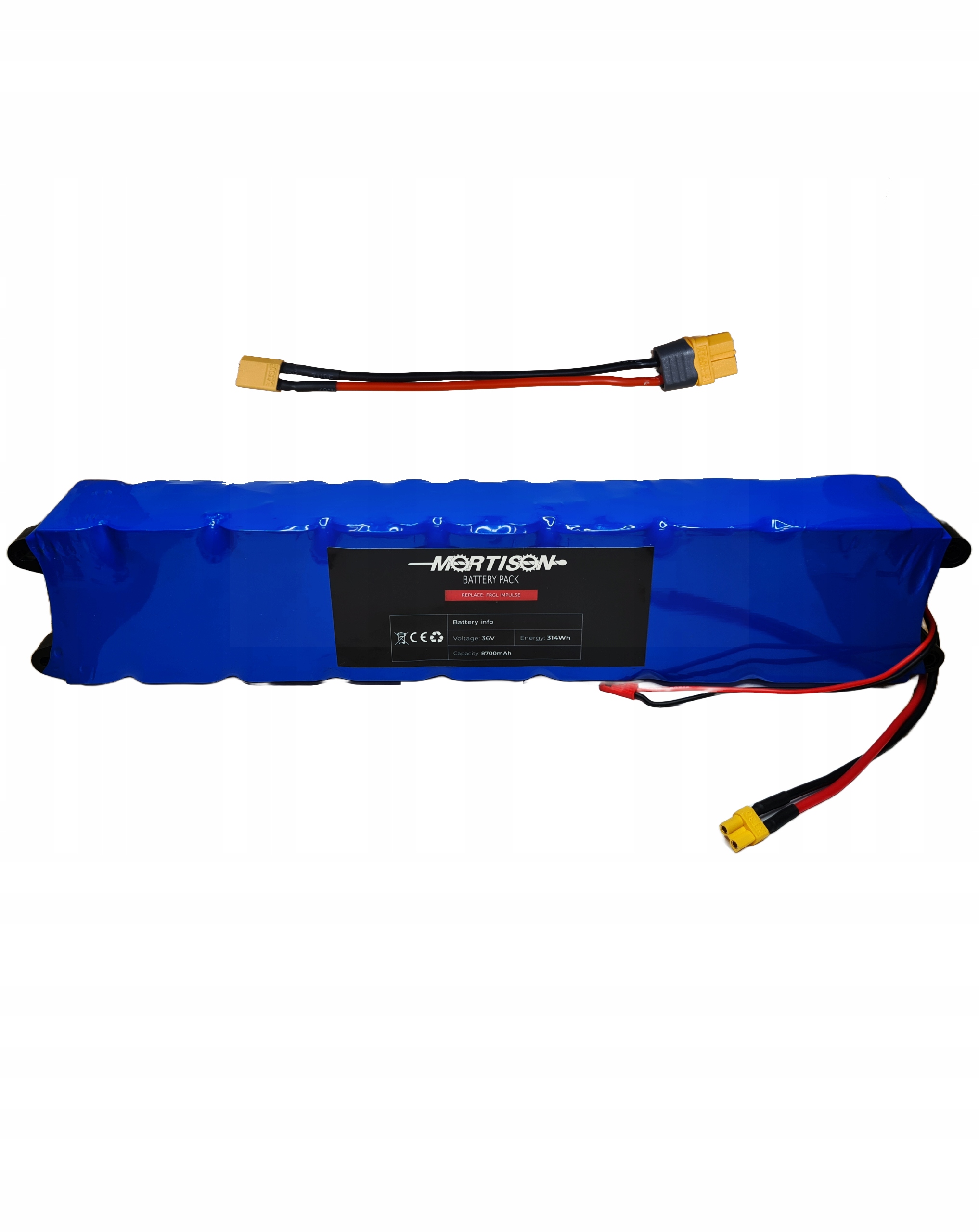 Baterie Mortison pro elektrickou koloběžku 36V 8,7Ah Adaptér XT30 Na XT60