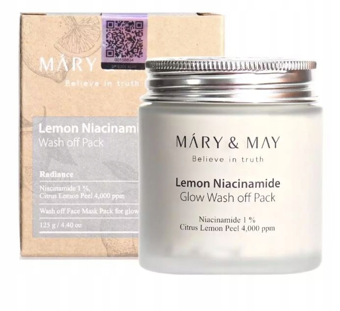 Mary&May Lemon Niacinamide Glow Wash off Pack 125 g maska