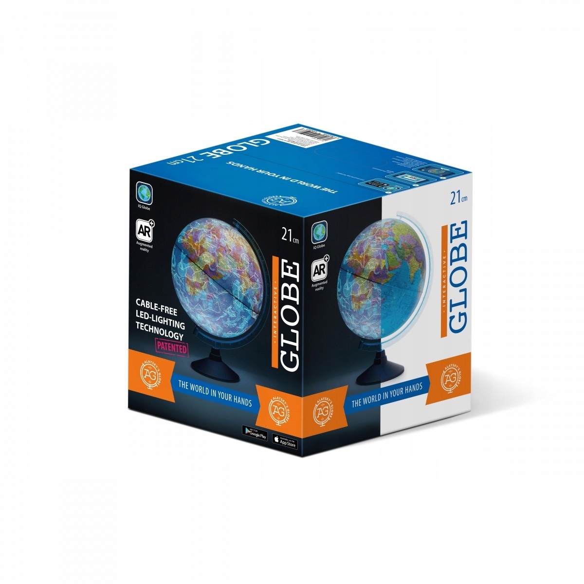 

Dante Globus 21 cm z mapą fizyczną i aplikacją