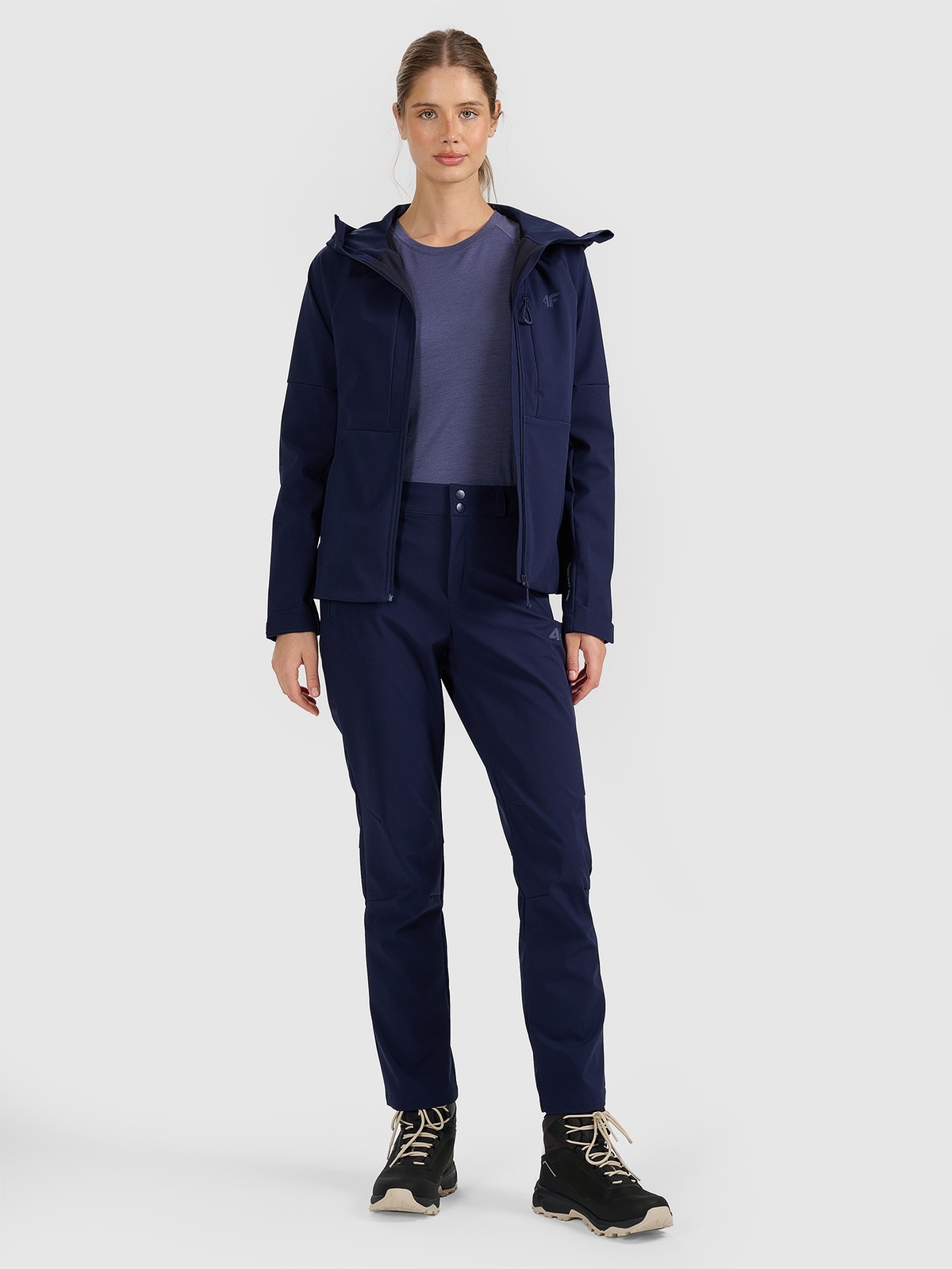 Dámské Trekové Kalhoty 4F Softshellové S Membránou TFTRF0988 AW25 Xs