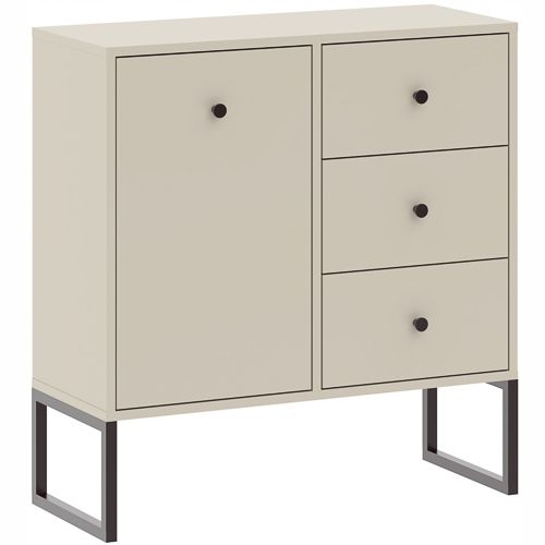 Komoda kaszmir cashmere czarne nogi do salonu 3 szuflady Elis