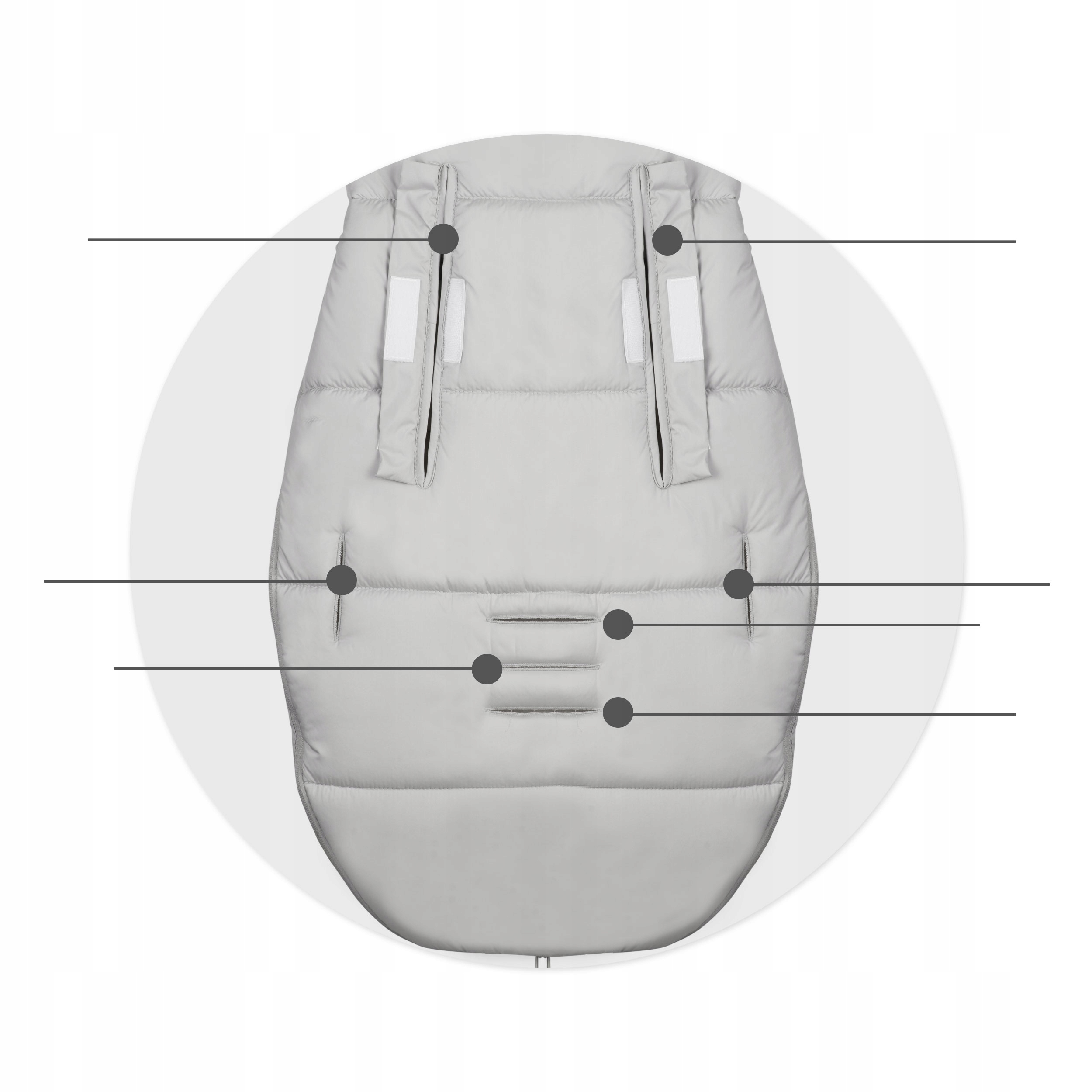 ŚPIWOREK Z FUTERKIEM do WÓZKA SANEK NA SPACERY Kolor szary