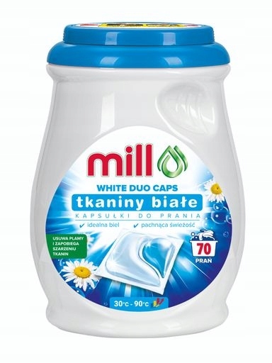 Levně Kapsle na bílé prádlo MILL Professional Duo 70 ks