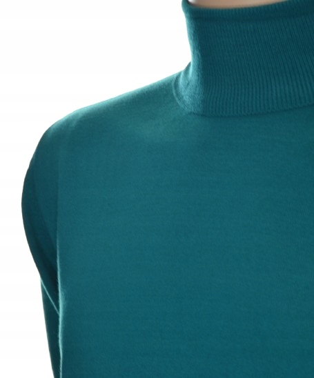 Pánský rolák svetr z kašmíru a merino vlny, kašmírový, velikost M, mořská 343