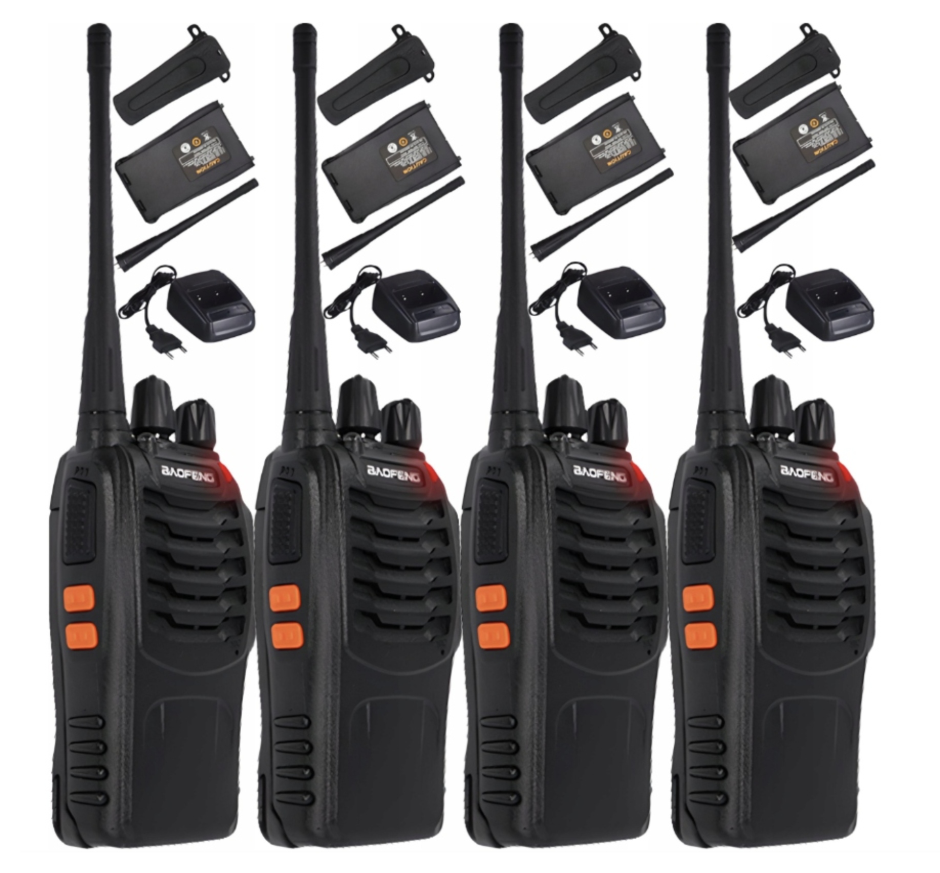 4 x Walkie Talkie Krótkofalówki Baofeng Duży Zasięg Radiotelefon