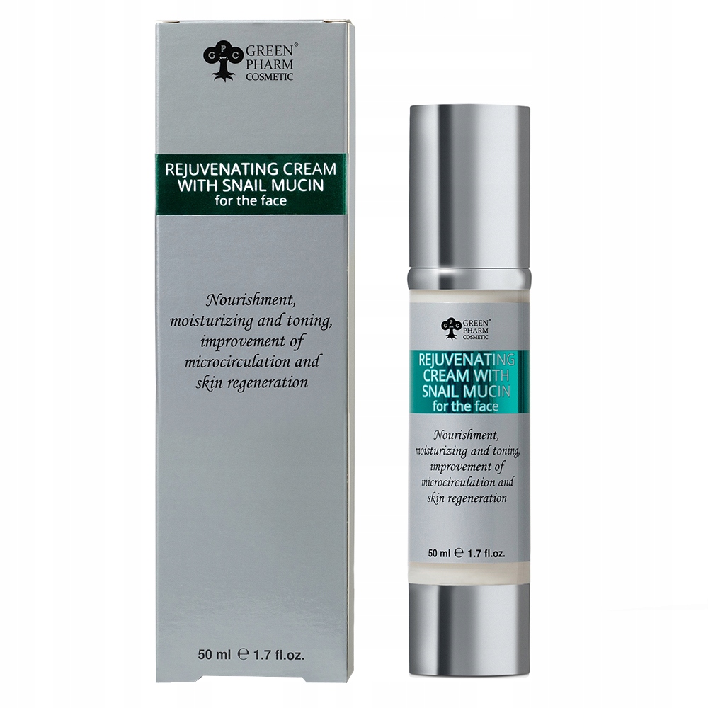 Green Pharm COSMETICS_Omlazující krém se šnečím slizem, krém na obličej 50 ml