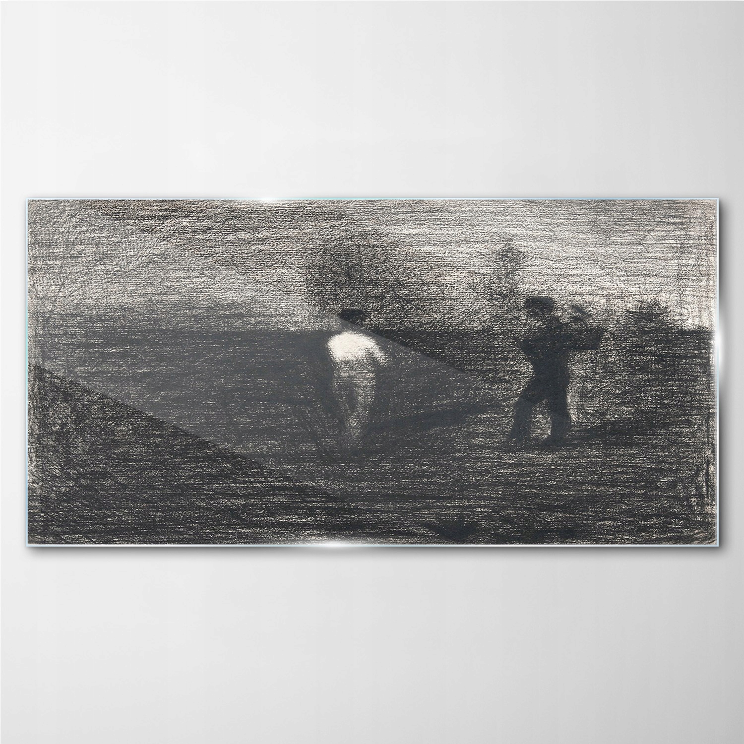 

Foto-obraz szklany do salonu Chłopi Seurat 100x50