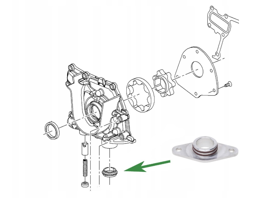 USZCZELKA SMOKA POMPA OLEJU OPEL INSIGNIA 2.0 CDTI Producent części Inny