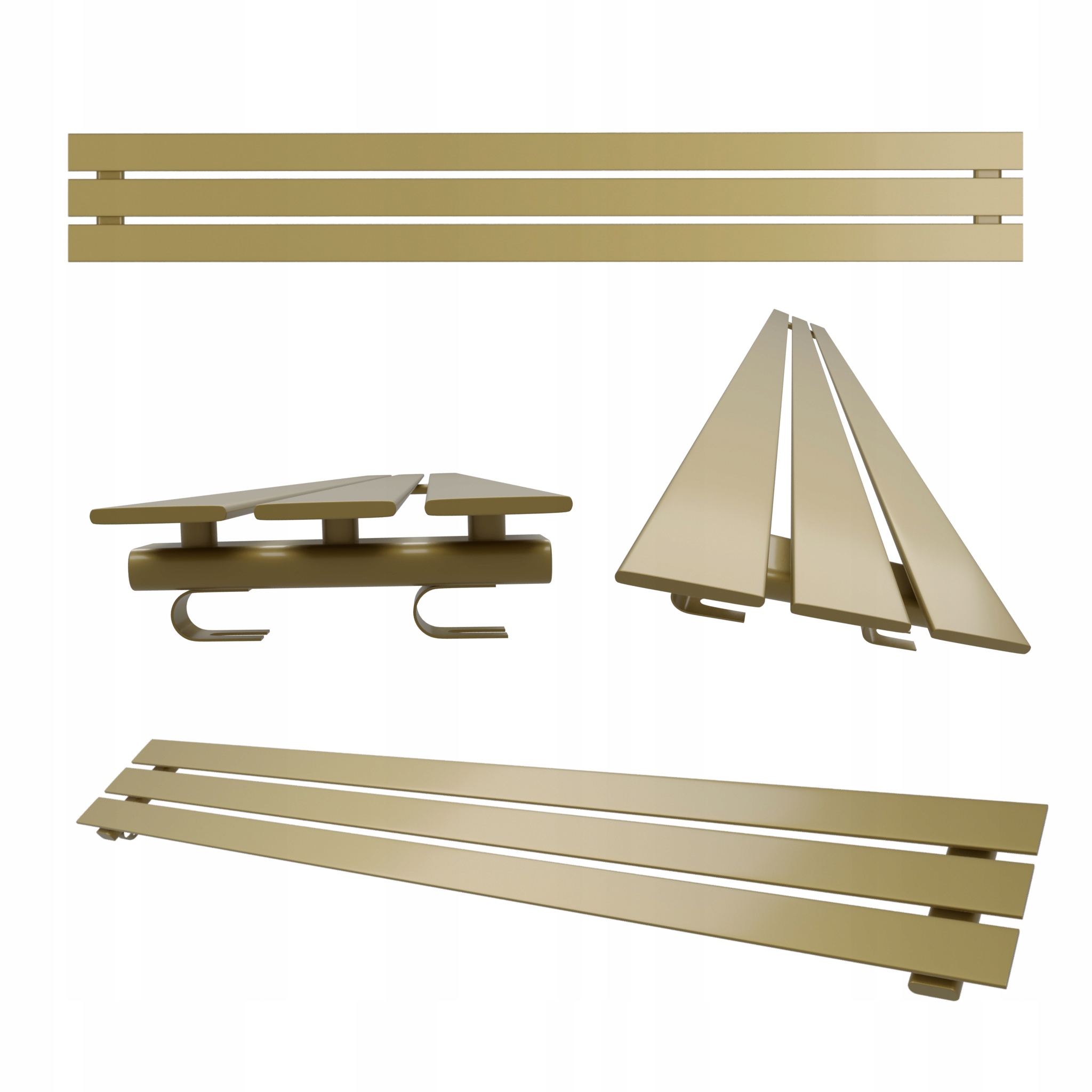 Horizontální ohřívač Belloslim 22x120 světlý antik