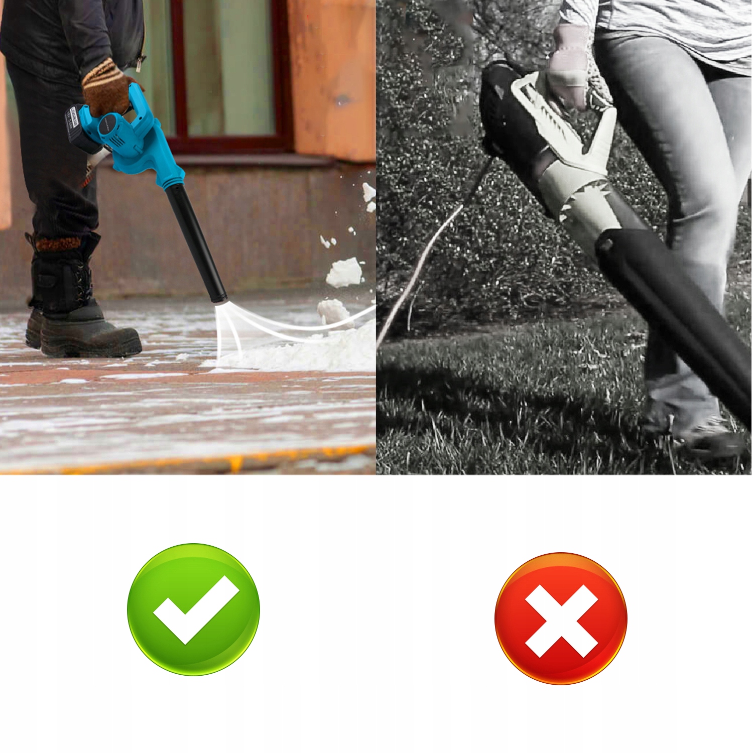 BEZPRZEWODOWA DMUCHAWA ELEKTRYCZNA 2W1 ERGONOMICZNA RĄCZKA 2*AKU 1200MAH Wydajność 1 m3/min