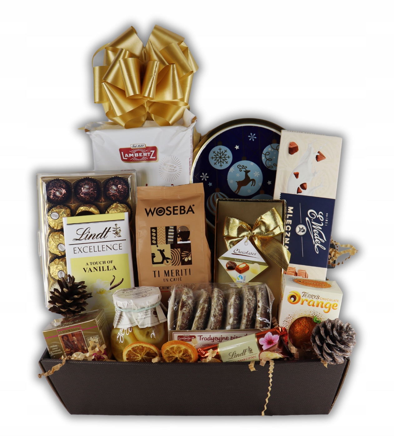 Levně Dárkový koš Blíží se Vánoce Vánoční koš Koše na Vánoce dárek