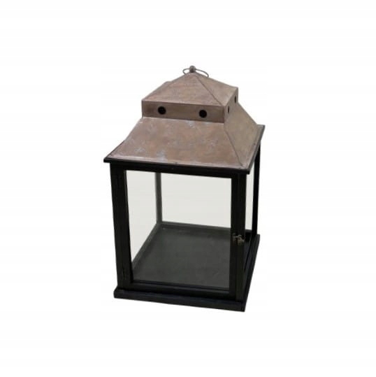 Čierna lampa drevo/kov FSC-certified 100 % L