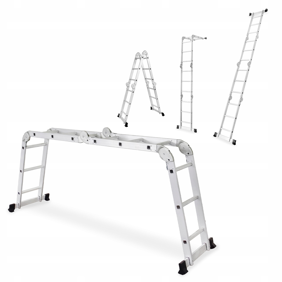 Kĺbový rebrík z hliníka skladací, multifunkčný 4x3 Drabest