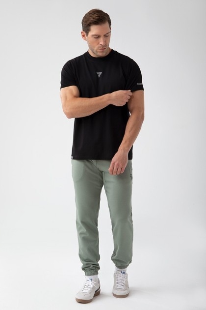 Czarny T-shirt męski TW BASIC TSHIRT 181 M BLACK rozmiar S Marka inna