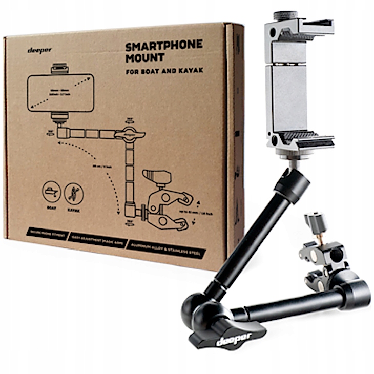 Uchwyt Deeper na Telefon Smartfon Echosondę Sondę Kajak Ponton Łódkę Łódź