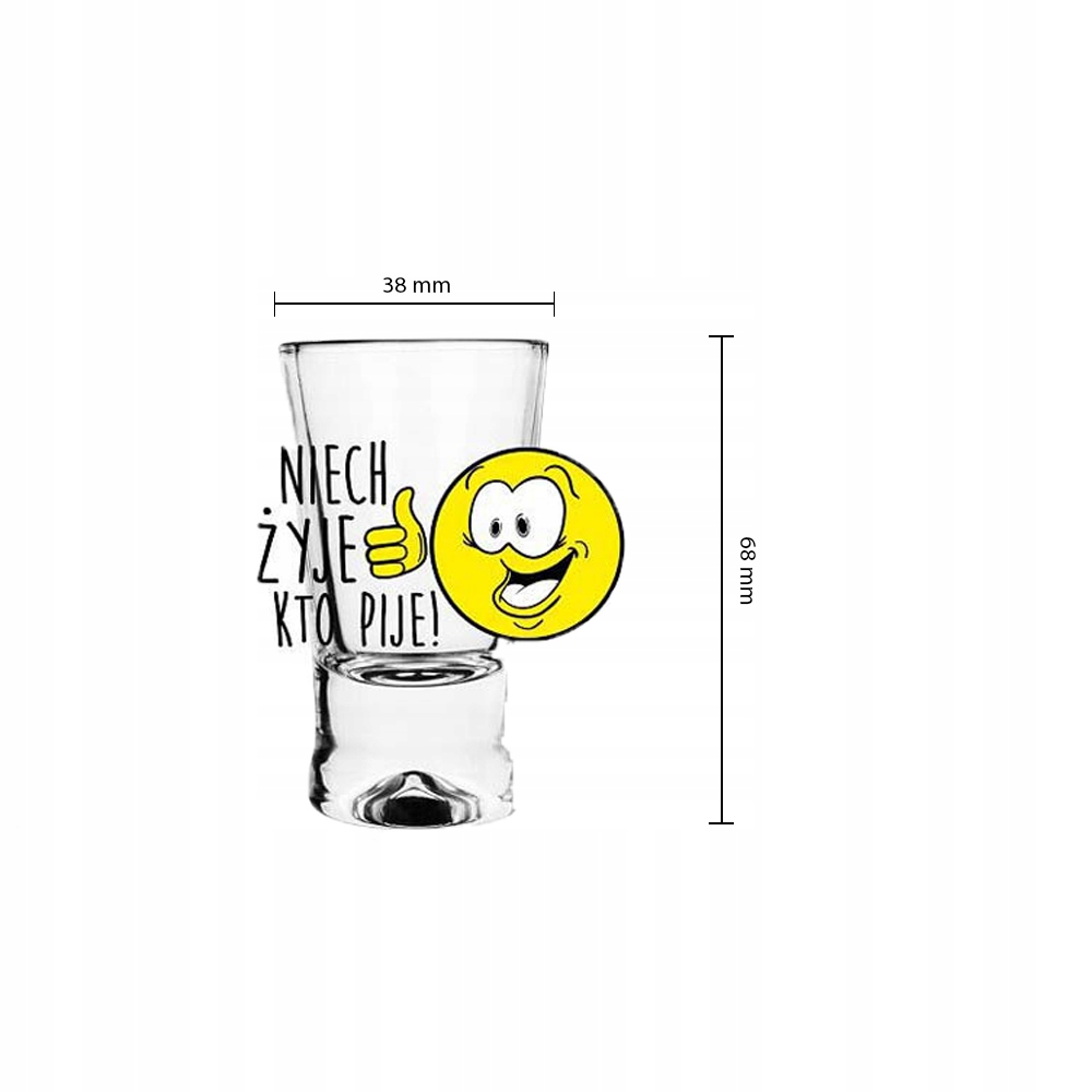 Kieliszki do wódki ŚMIESZNE 25 ml komplet 6 sztuk Kod producenta 010300682