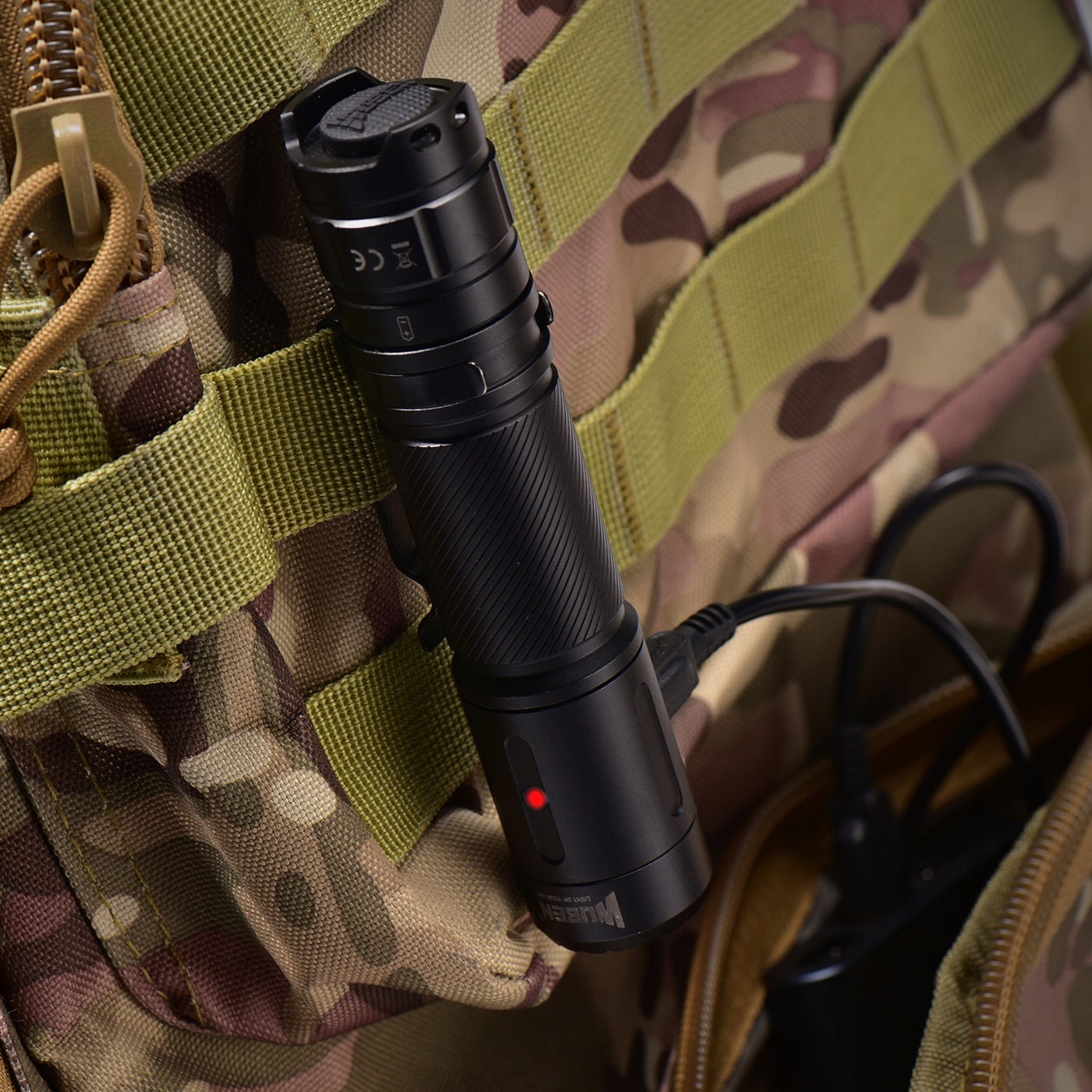 LATARKA TAKTYCZNA BLACKHAWK WODOODPORNA MOCNA 1200lm LED USB Liczba trybów 6