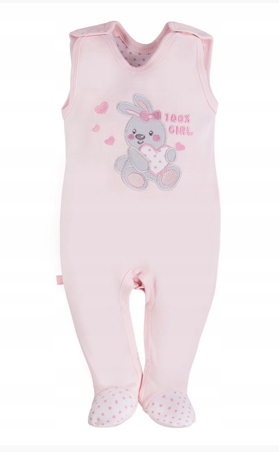 Eevi śpioch dziewczęcy różowy 50 króliczek