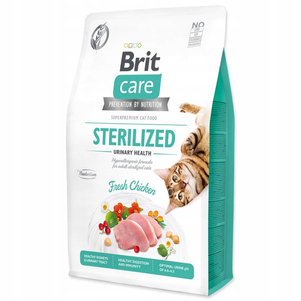 Levně Brit Care Krmivo pro kočky bez obilovin sterilizované močové cesty 2 kg