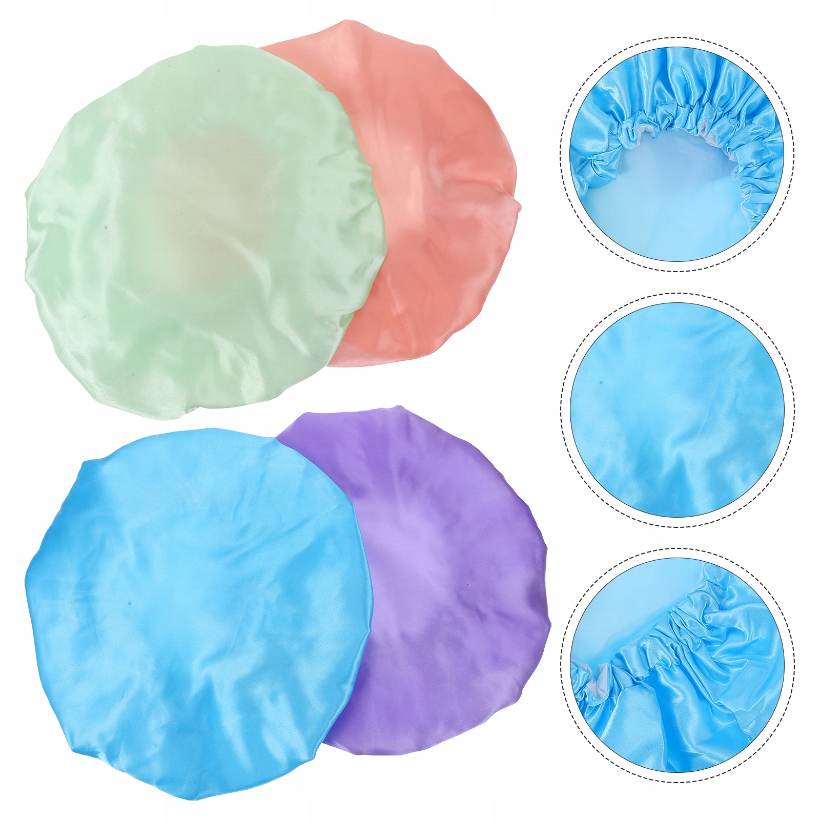 Double Layer Shower Cap Curls 4 Pcs Typ wielokrotnego użytku