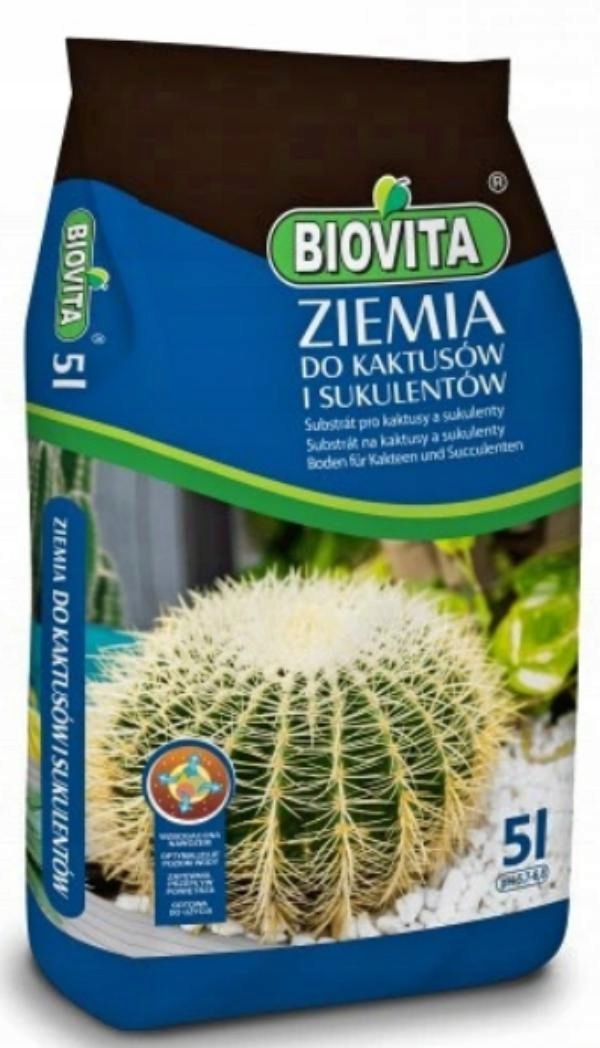 

Ziemia kaktusy sukulenty 10l (2x5l) Biovita