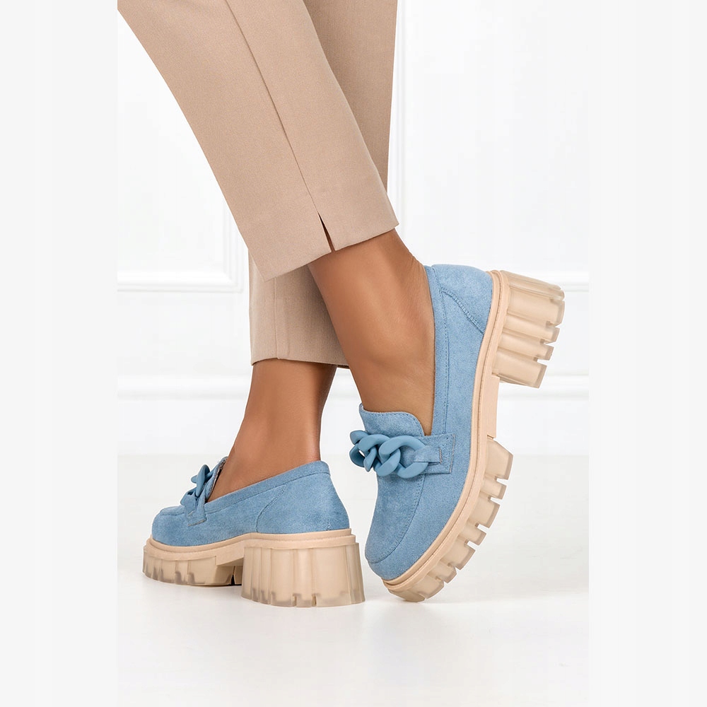 DAMSKIE MOKASYNY PÓŁBUTY ŁAŃCUSZEK PLATFORMA r 40 Płeć kobieta