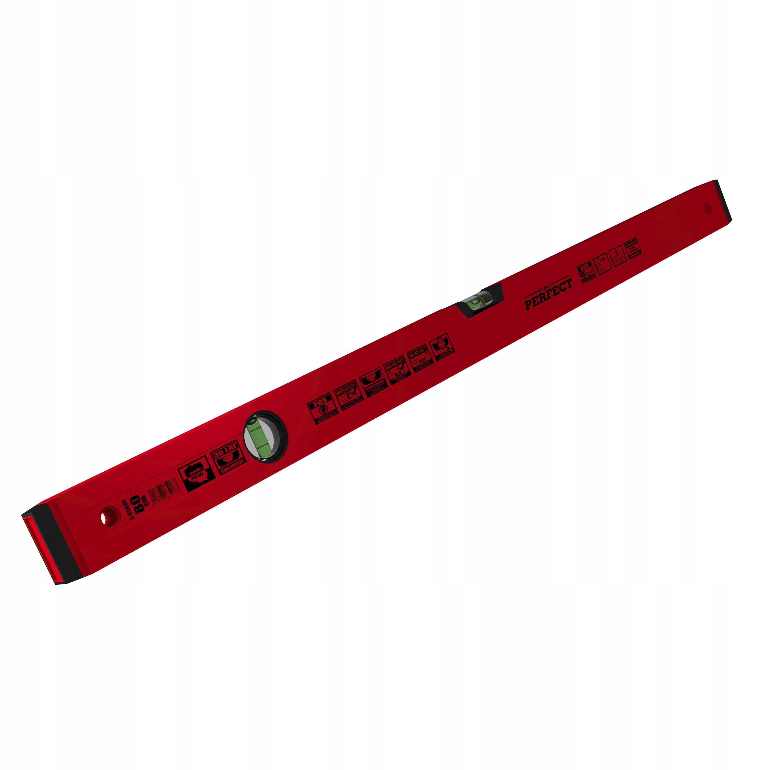 STALCO POZIOMICA 50CM CZERWONA ALUMINIOWA