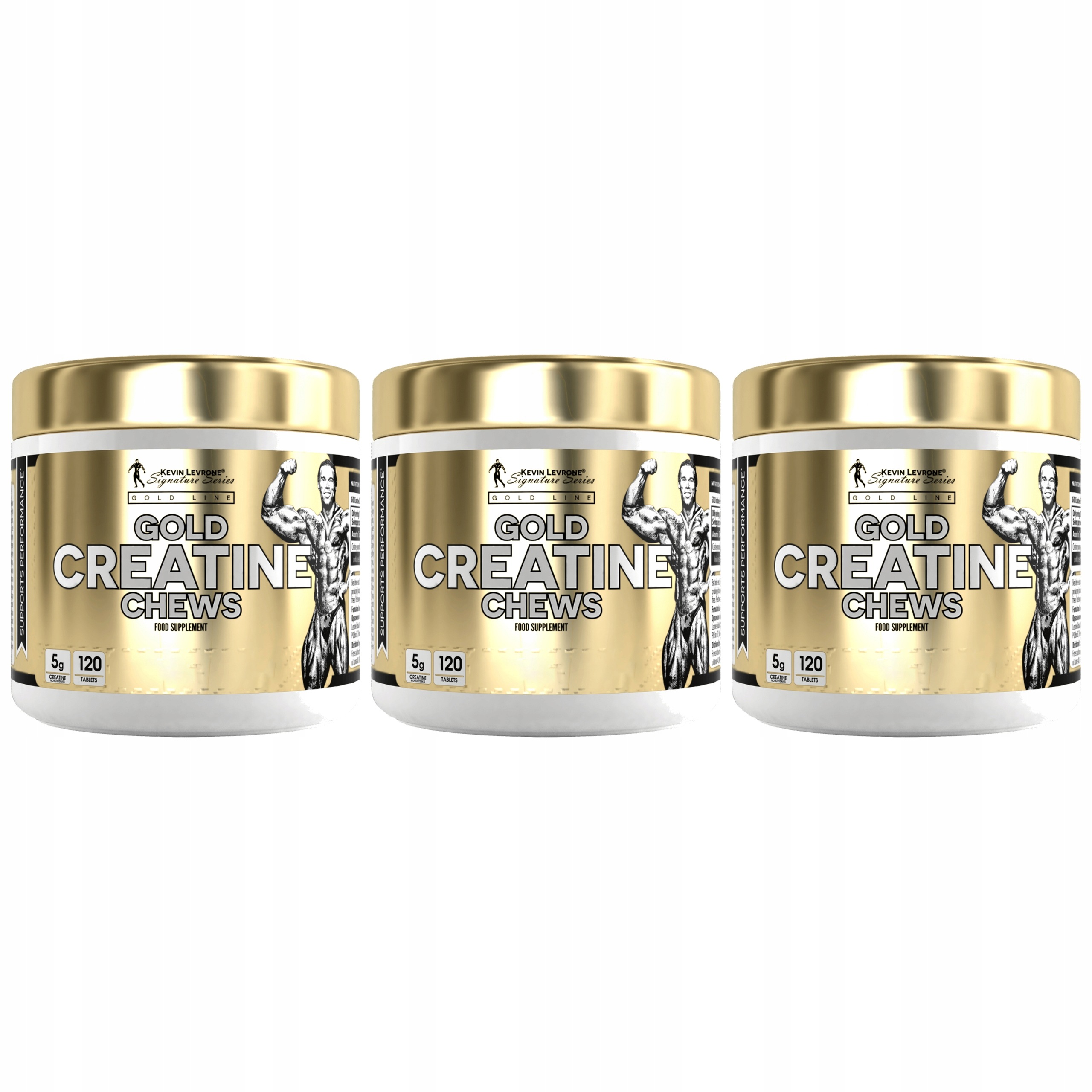 3x Creatine Chews 120tabs Kevin Levrone monohydrát kreatinu žvýkací tablety