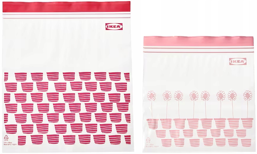 

Ikea Istad Woreczki Strunowe Na Żywność 2.5L/1.2L