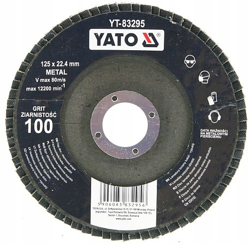 

Yato Tarcza ściernica listkowa 125mm gr100 YT83295