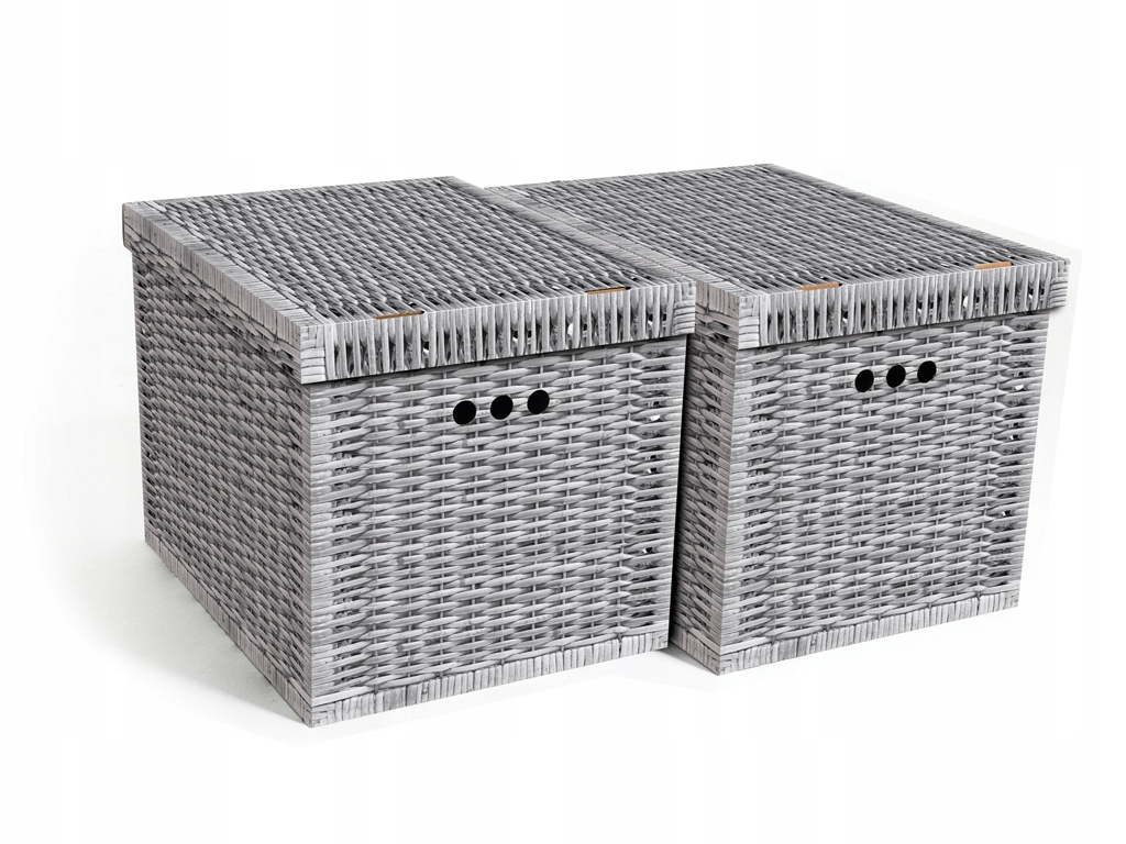 PUDEŁKO UŻYTKOWE ORGANIZER PLECIONKA SZARA XXL