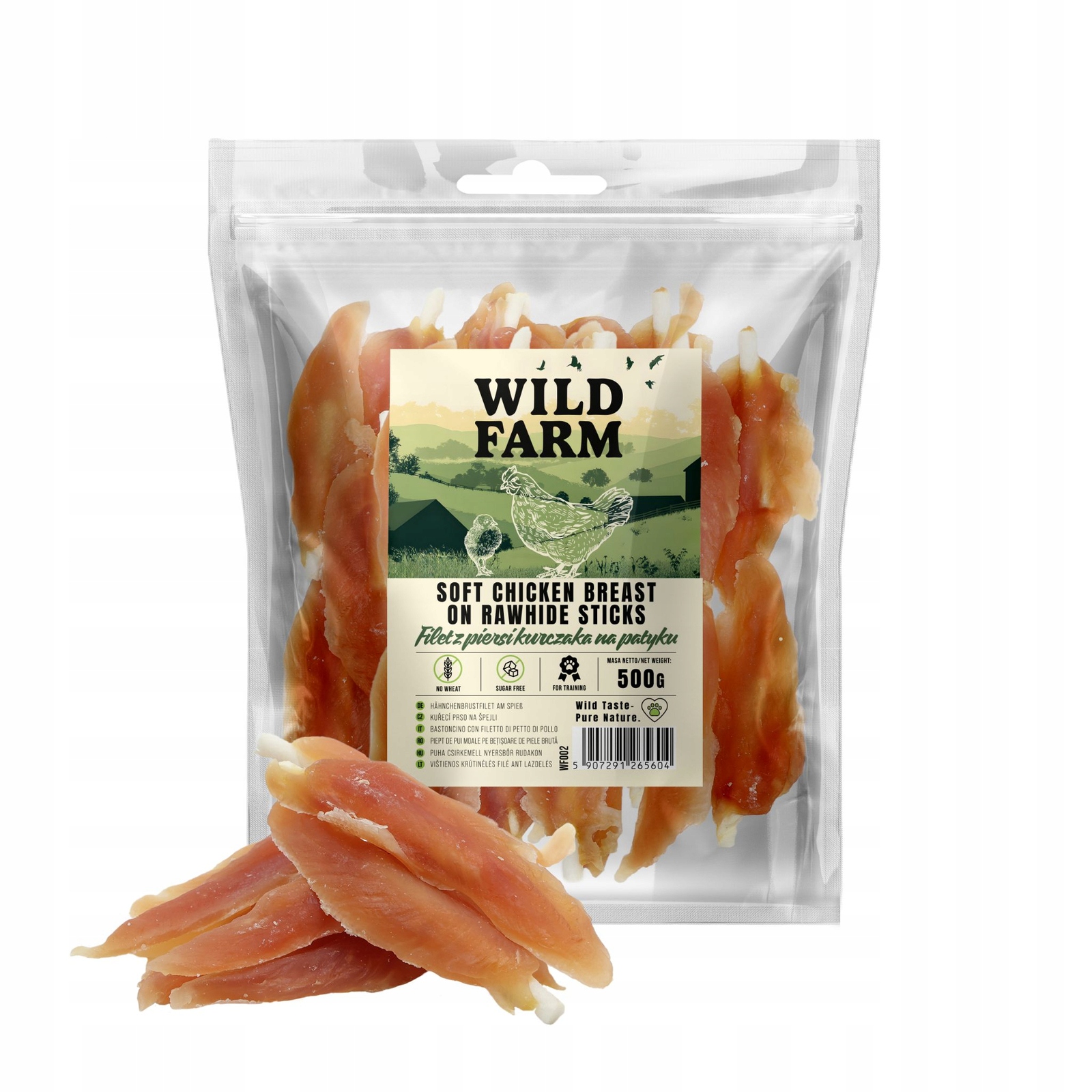 Levně Wild Farm Filé z kuřecích prsou na tyčince Psí Pamlsek 500 g